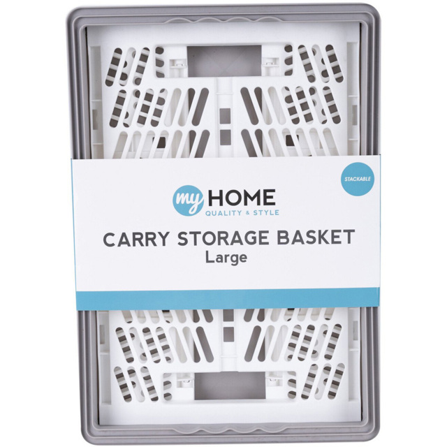 My Home Foldable Carry Storage Basket Large - image 1