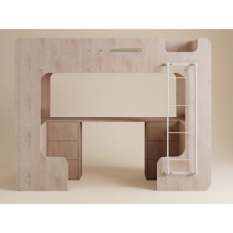 Flair Jaxx Oak Single High Sleeper with Desk - thumbnail 3