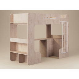 Flair Jaxx Oak Single High Sleeper with Desk - thumbnail 2