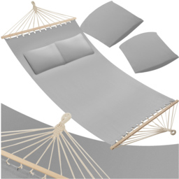 tectake Eden 2 Seater Light Grey Hammock with Support Bars - thumbnail 2