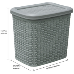 JVL Loop 10L Grey Storage Basket - thumbnail 4