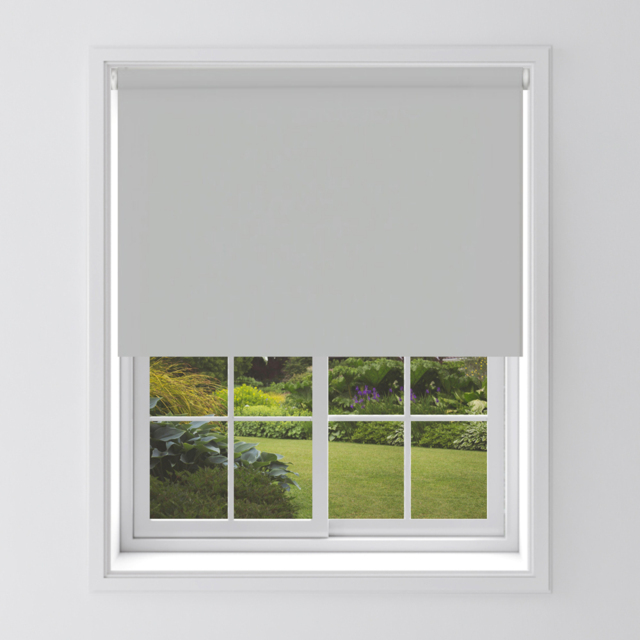 Caecus Light Grey Dimout Straight Edge Roller Blind 60 x 210cm - image 1
