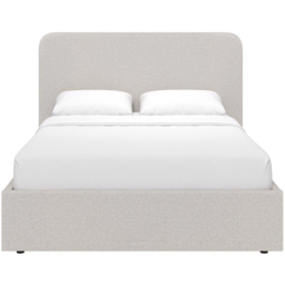 FWStyle Beige King Size Linen Upholstered Lift-Up Ottoman Bed Frame - thumbnail 3