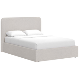 FWStyle Beige King Size Linen Upholstered Lift-Up Ottoman Bed Frame - thumbnail 2