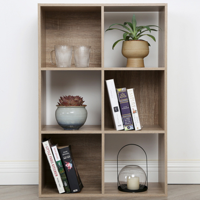 Jane 6 Shelf Oak Cube Storage Unit - image 1
