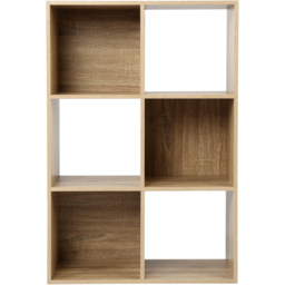 Jane 6 Shelf Oak Cube Storage Unit - thumbnail 2