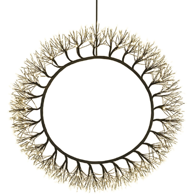 Xmas Haus 800 Warm White LED Black Frame Wreath 25cm - image 1