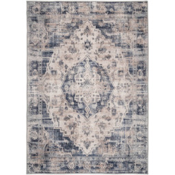 Kukoon Distressed Vintage Medallion Beige and Blue Rug 200 x 290cm - thumbnail 1
