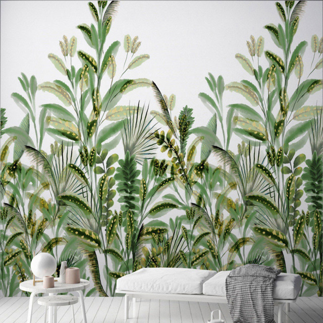 Grandeco Rainforest Leaves 3 Lane Wall Mural - image 1