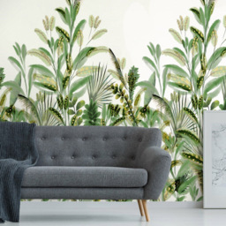 Grandeco Rainforest Leaves 3 Lane Wall Mural - thumbnail 3