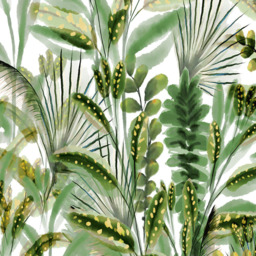 Grandeco Rainforest Leaves 3 Lane Wall Mural - thumbnail 2