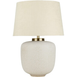 Lua Mink Ceramic and Fabric Table Lamp - thumbnail 1