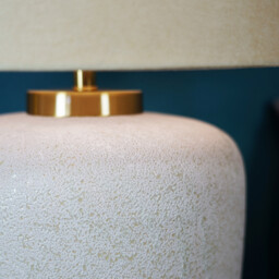 Lua Mink Ceramic and Fabric Table Lamp - thumbnail 2