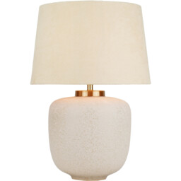 Lua Mink Ceramic and Fabric Table Lamp - thumbnail 3