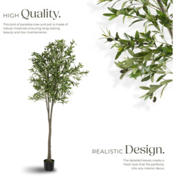 tectake Artificial Olive Plant in Pot 210cm - thumbnail 3