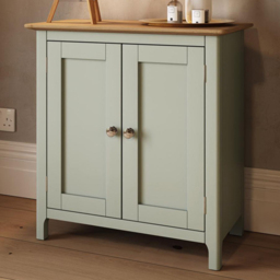 FWStyle Taberno Sage Green and Oak 2 Door Compact Sideboard