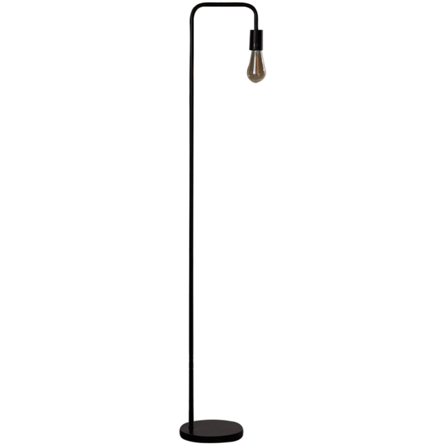 Kliving Caitlin Black Industrial Filament Bulb Floor Lamp - image 1