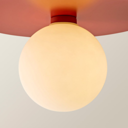 ValueLights Darla Rust Frosted Globe Bathroom Flush Ceiling Light Fitting and Bulb - thumbnail 4