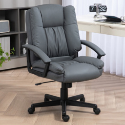 Portland Grey Faux Leather Swivel Office Chair