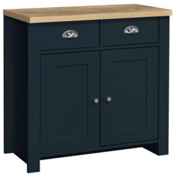 Highgate 2 Door 2 Drawer Navy and Oak Sideboard - thumbnail 4