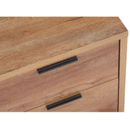 Stockwell Single Drawer Single Shelf Brown Bedside Table - thumbnail 4