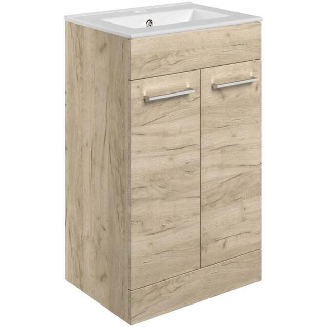Bathstore Milford 2 Door Oak Floor Standing Basin Unit 510mm - image 1