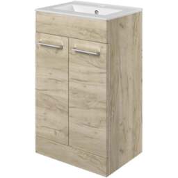 Bathstore Milford 2 Door Oak Floor Standing Basin Unit 510mm - thumbnail 3