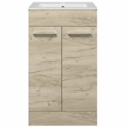 Bathstore Milford 2 Door Oak Floor Standing Basin Unit 510mm - thumbnail 4