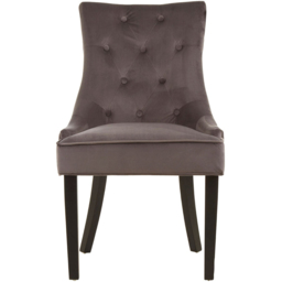Premier Housewares Daxton Storm Grey Velvet Dining Chair - thumbnail 2