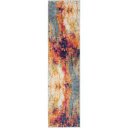 Kukoon Bold Distressed Abstract Multicolour Rug 240 x 60cm - thumbnail 1