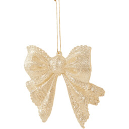 Single Blushing Ballroom Bright Glitter Bow Christmas Ornament 11.8cm in Assorted styles - thumbnail 2