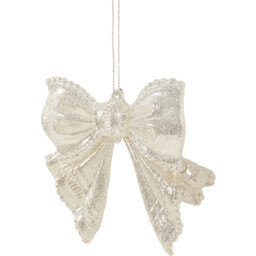 Single Blushing Ballroom Bright Glitter Bow Christmas Ornament 11.8cm in Assorted styles - thumbnail 4