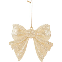 Single Blushing Ballroom Bright Glitter Bow Christmas Ornament 11.8cm in Assorted styles - thumbnail 1