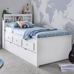 Veera White 3 Drawer Guest Bed with Orthopaedic Mattress