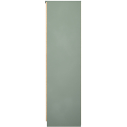 Crowndale Java Slatt Effect and Reed Green 3 Door Mirror Wardrobe - thumbnail 3