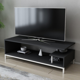 Decorotika Reilly White and Anthracite 2 Shelf TV Unit