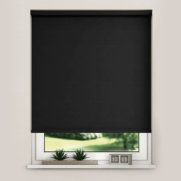 New Edge Blinds Blackout Roller Blinds Black 75cm