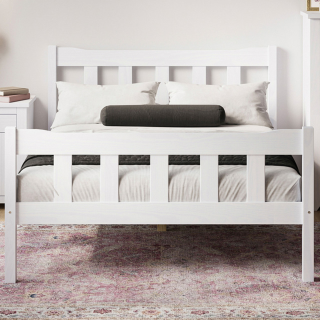 Havana Double White Bed Frame - image 1