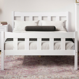 Havana Double White Bed Frame - thumbnail 1