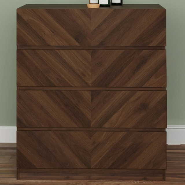GFW Catania 4 Drawer Royal Walnut Wood Chest of Drawers - image 1