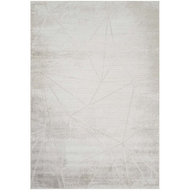 Desire Rugs Novu Mirage Beige Modern Abstract Geometric Metallic Rug 200 x 290cm - image 1