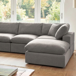Artemis Home Cotleigh 6 Seater Grey U-Shaped Corner Sofa - thumbnail 2