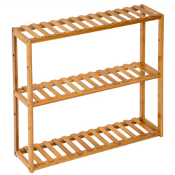 tectake 3 Tier Bamboo Standing Bathroom Storage Rack