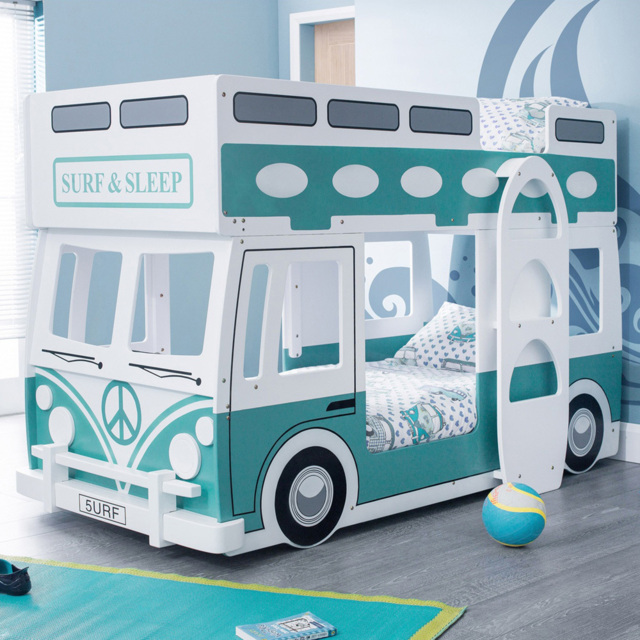 Julian Bowen Campervan Blue and White Bunk Bed - image 1