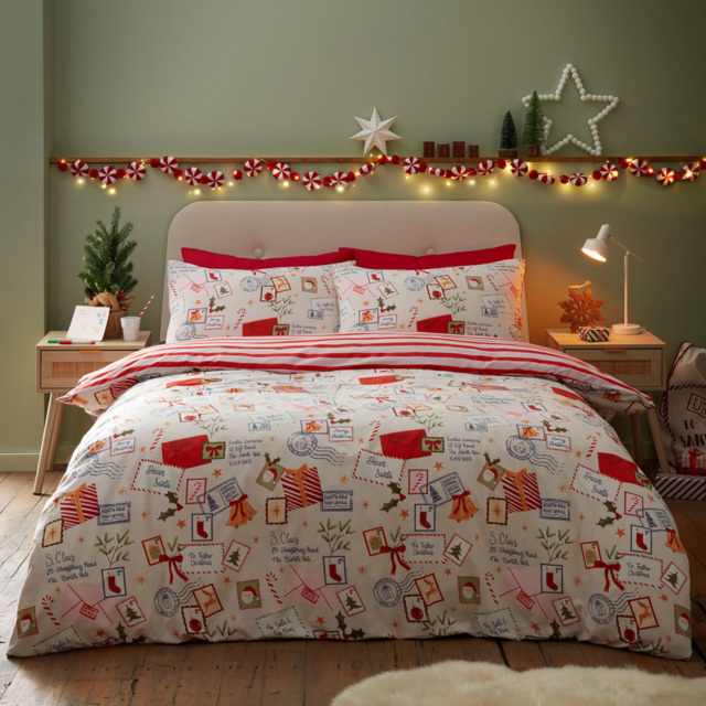 Letters To Santa Duvet Set King - image 1