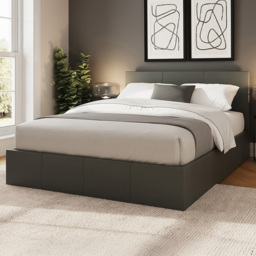 GFW Double Grey Side Lift Ottoman Bed