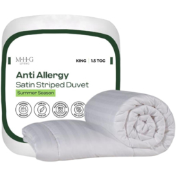 MHG Living White King Size Lightweight Summer Hollowfibre Duvet 1.5 Tog