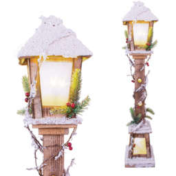 The Christmas Workshop LED Snow Tipped Wood Lamp Post 85cm - thumbnail 4