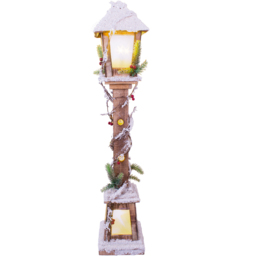 The Christmas Workshop LED Snow Tipped Wood Lamp Post 85cm - thumbnail 3