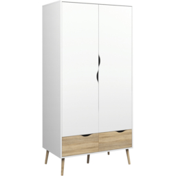 Furniture To Go Oslo White and Oak 4 Piece Bedroom Furniture Set - thumbnail 4